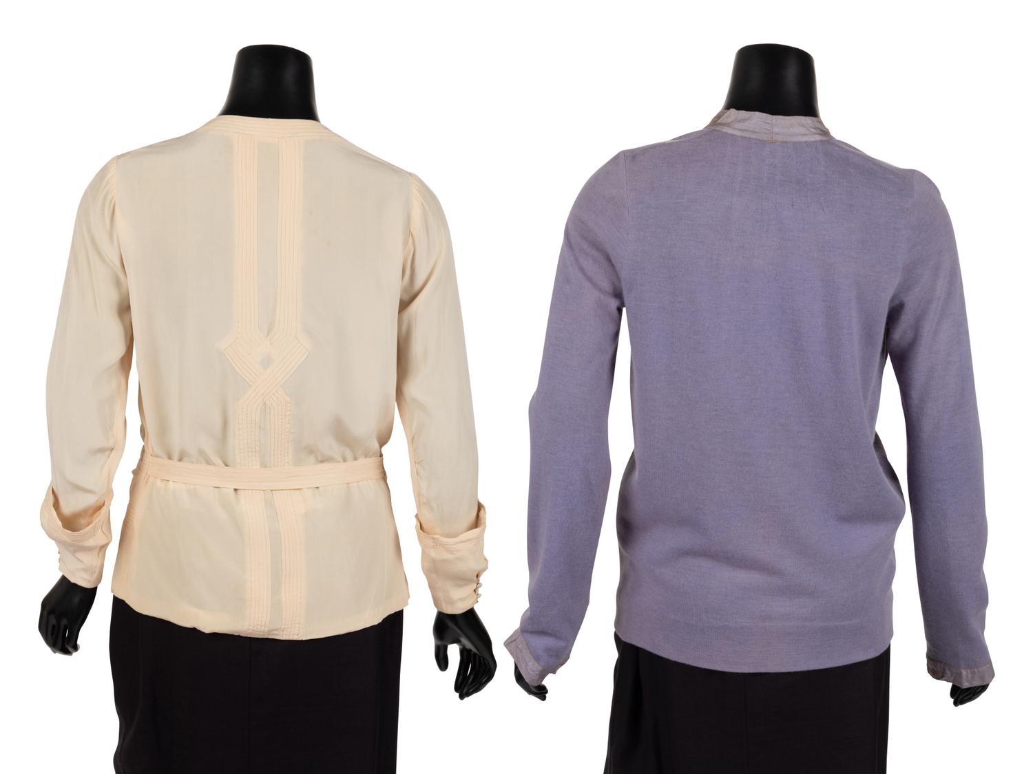 Two Designer Tops: One Jean Patou, One Knit Cardigan, 1920-30s