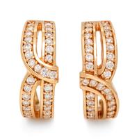 YELLOW GOLD AND DIAMOND EARCLIPS
