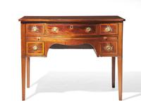 A Federal Inlaid and Cross-Banded Mahogany Dressing Table