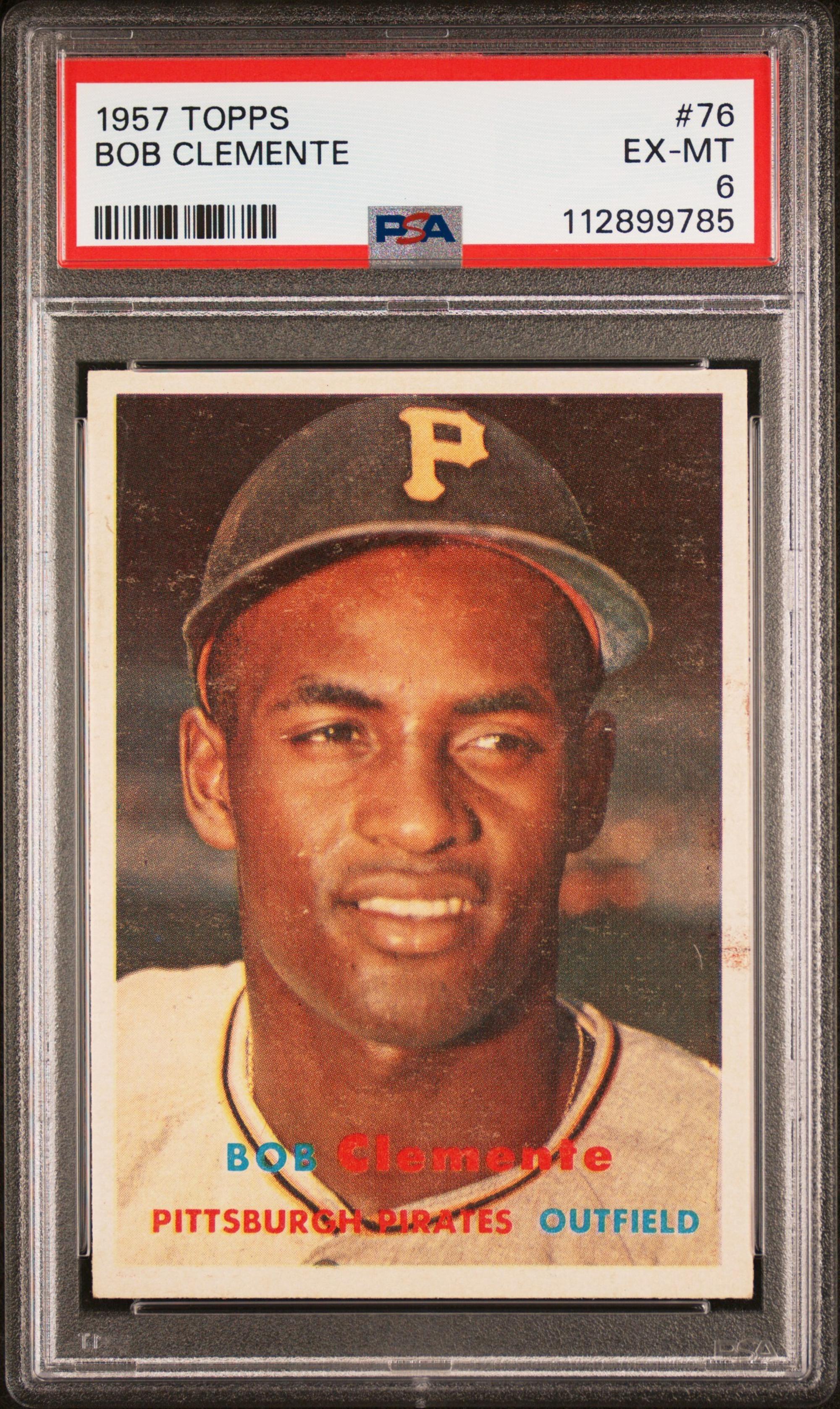 A 1957 Topps Roberto Clemente Baseball Card No. 76 (PSA 6 EX-MT)