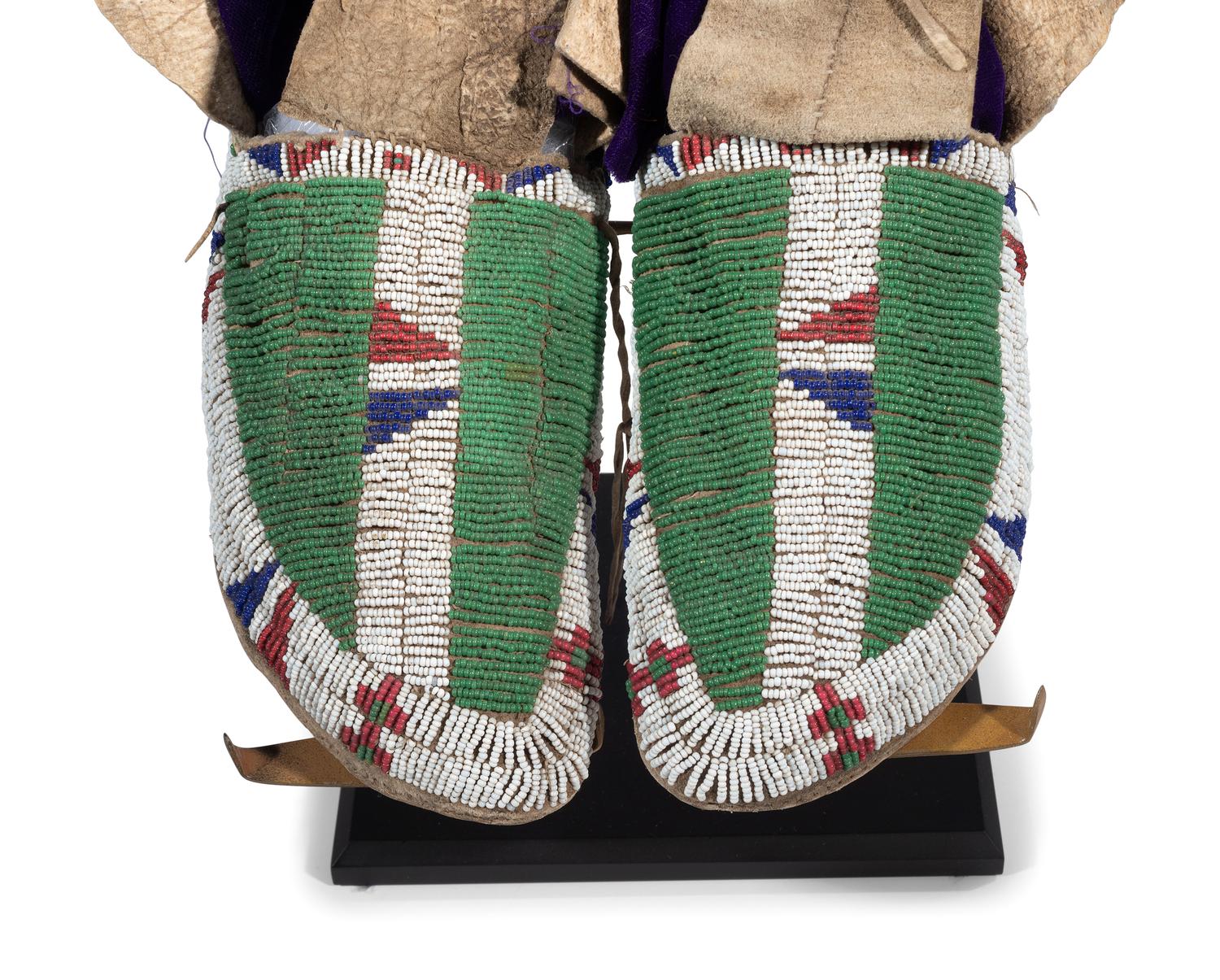Sioux Beaded Hide Moccasins