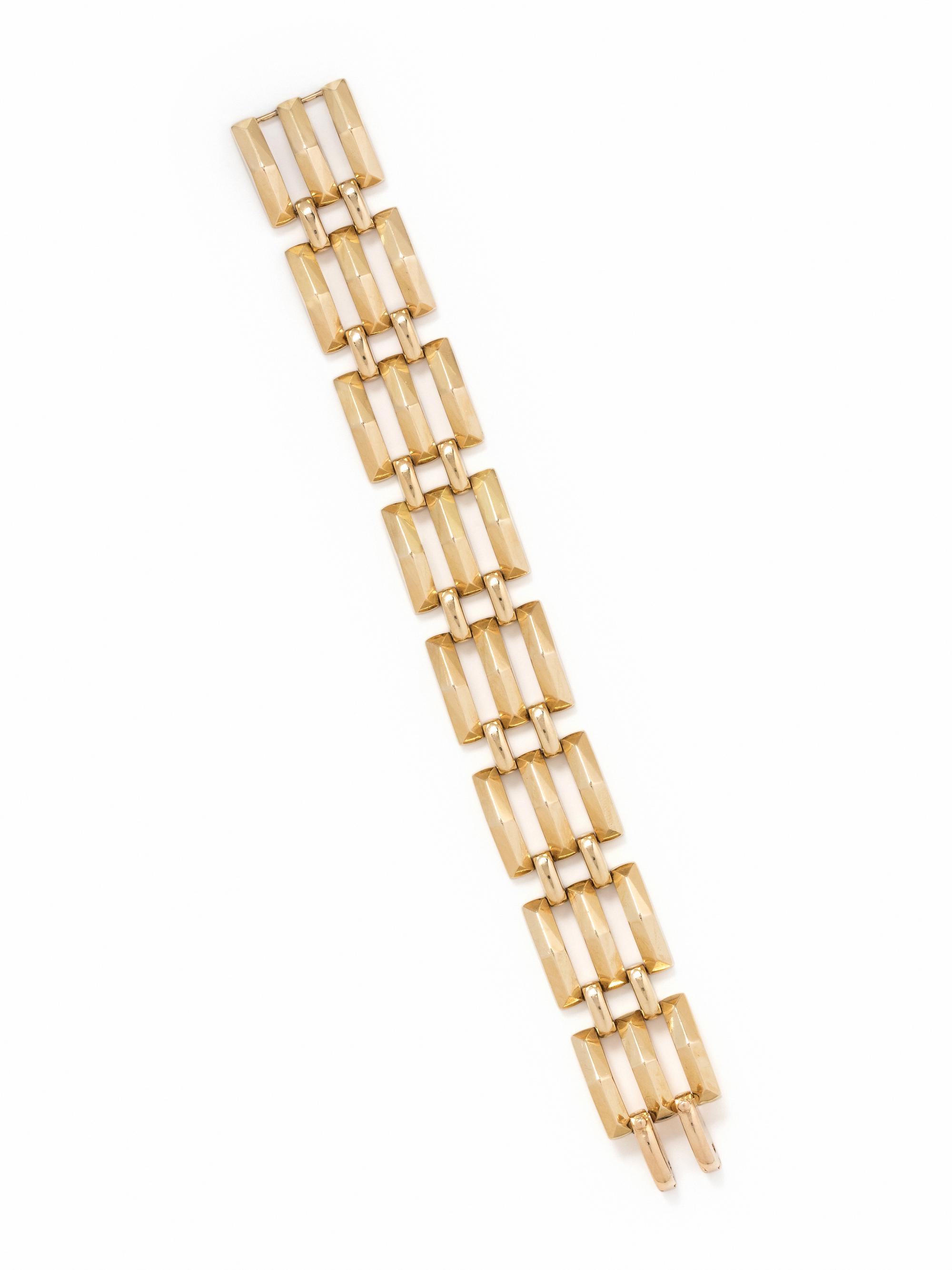 VINTAGE, YELLOW GOLD BRACELET