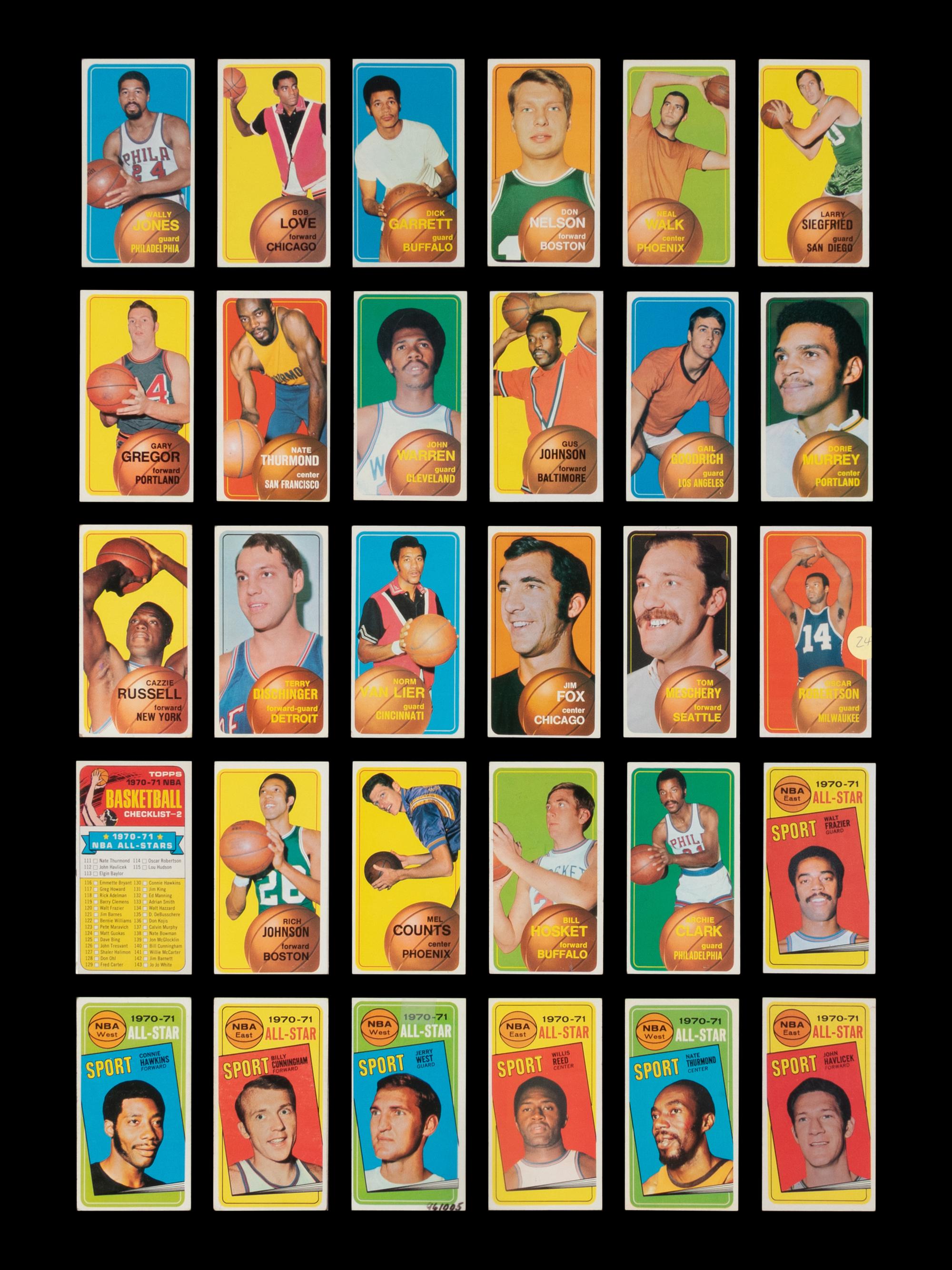 A Near Set of 1970-71 Topps Basketball Cards (172/175)
