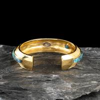 Don Supplee (Hopi, b. 1965) — 18K Gold and Turquoise Cuff Bracelet