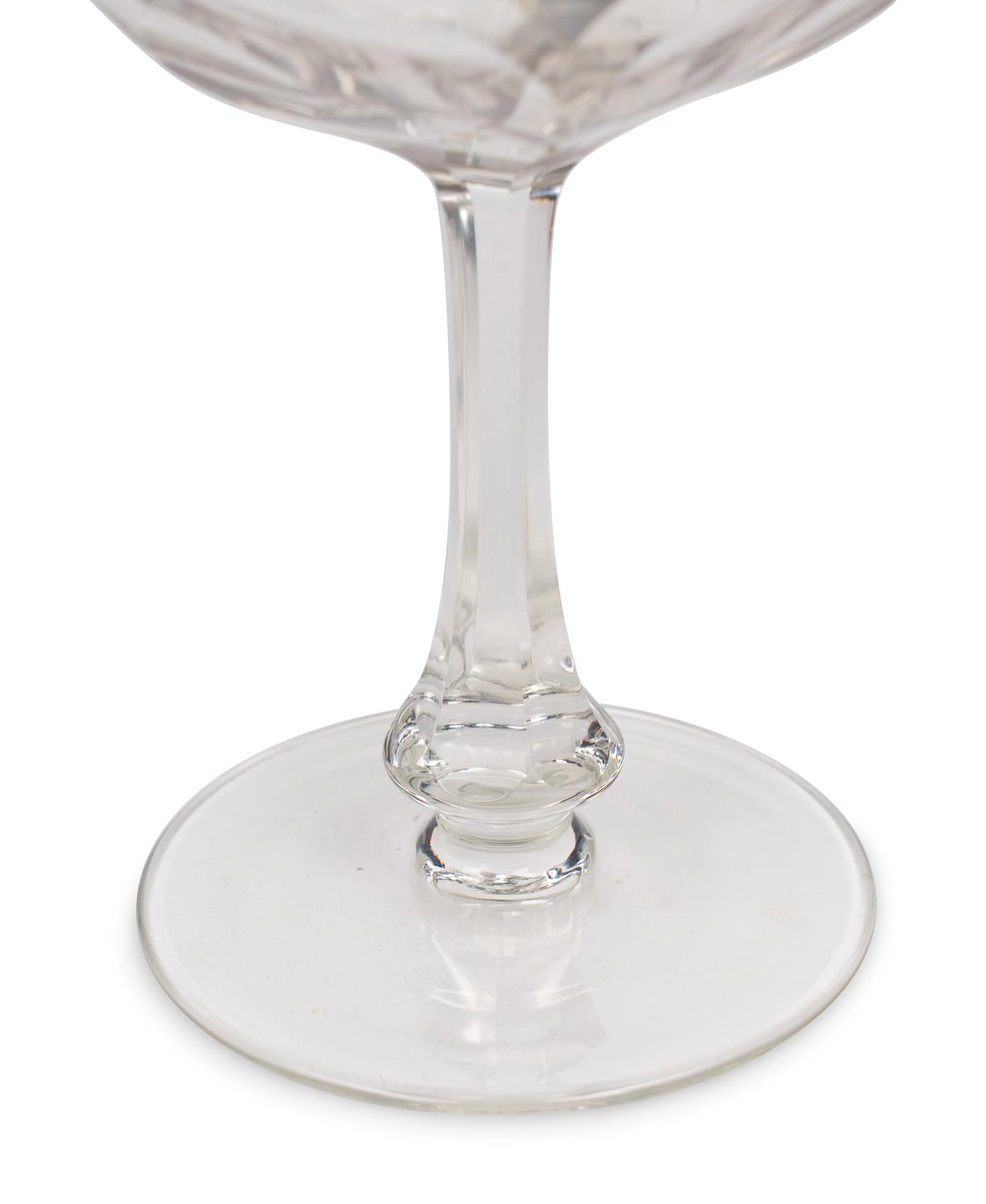 A Saint-Louis Gilt Decorated Cut Glass Stemware Service