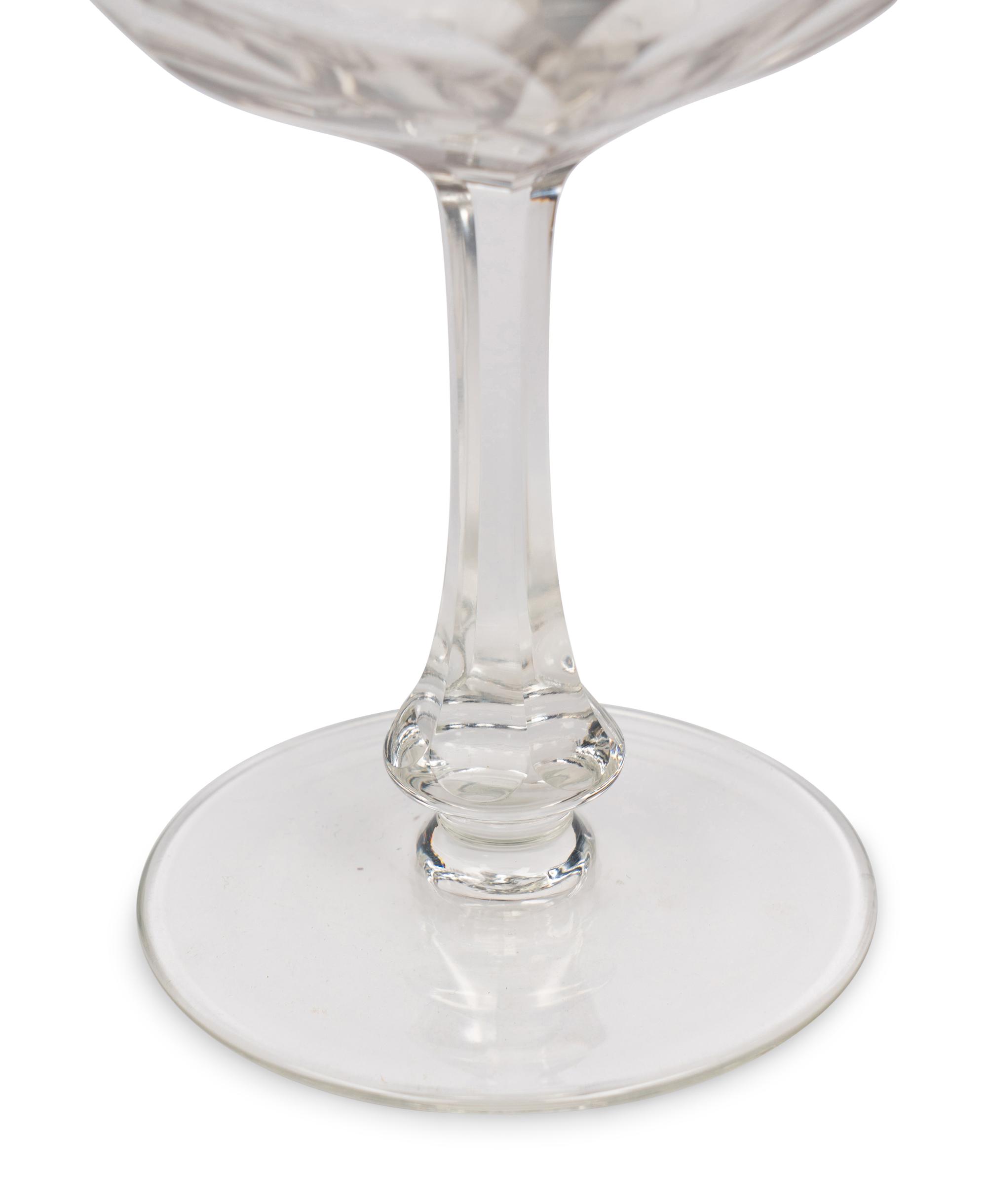 A Saint-Louis Gilt Decorated Cut Glass Stemware Service