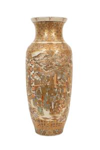 A Japanese Satsuma Porcelain Floor Vase
