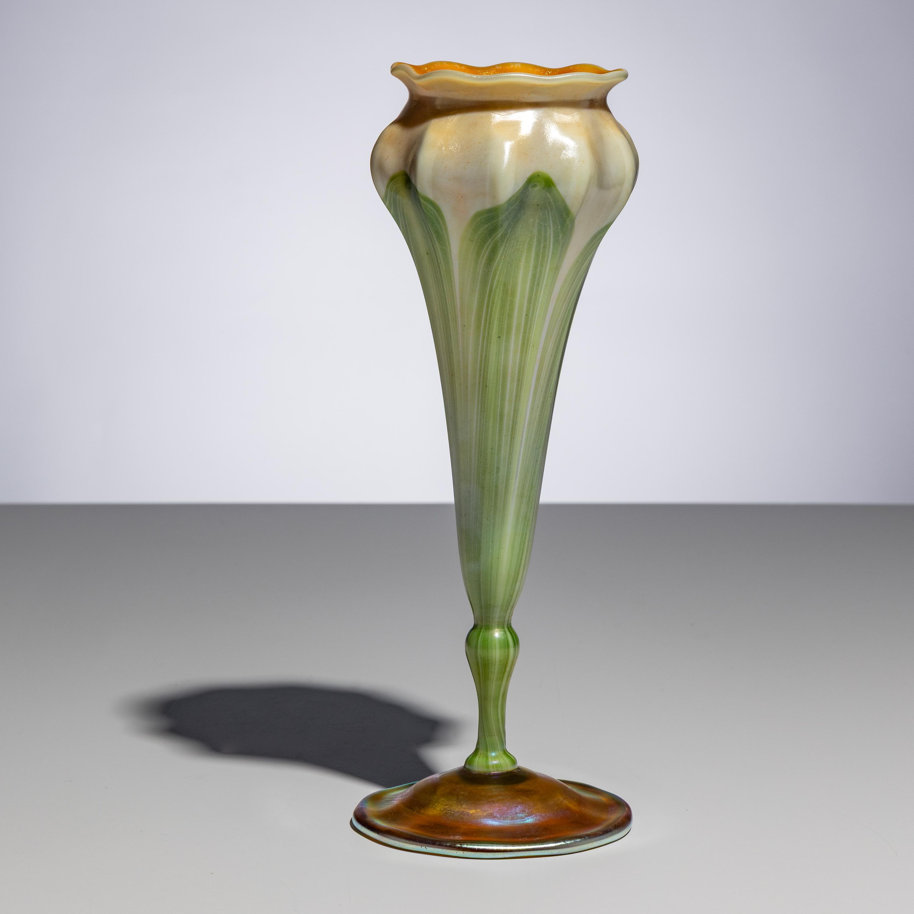 Tiffany Studios New York (American, 1880–1930) — Ribbed Floriform Vase, c. 1903–04