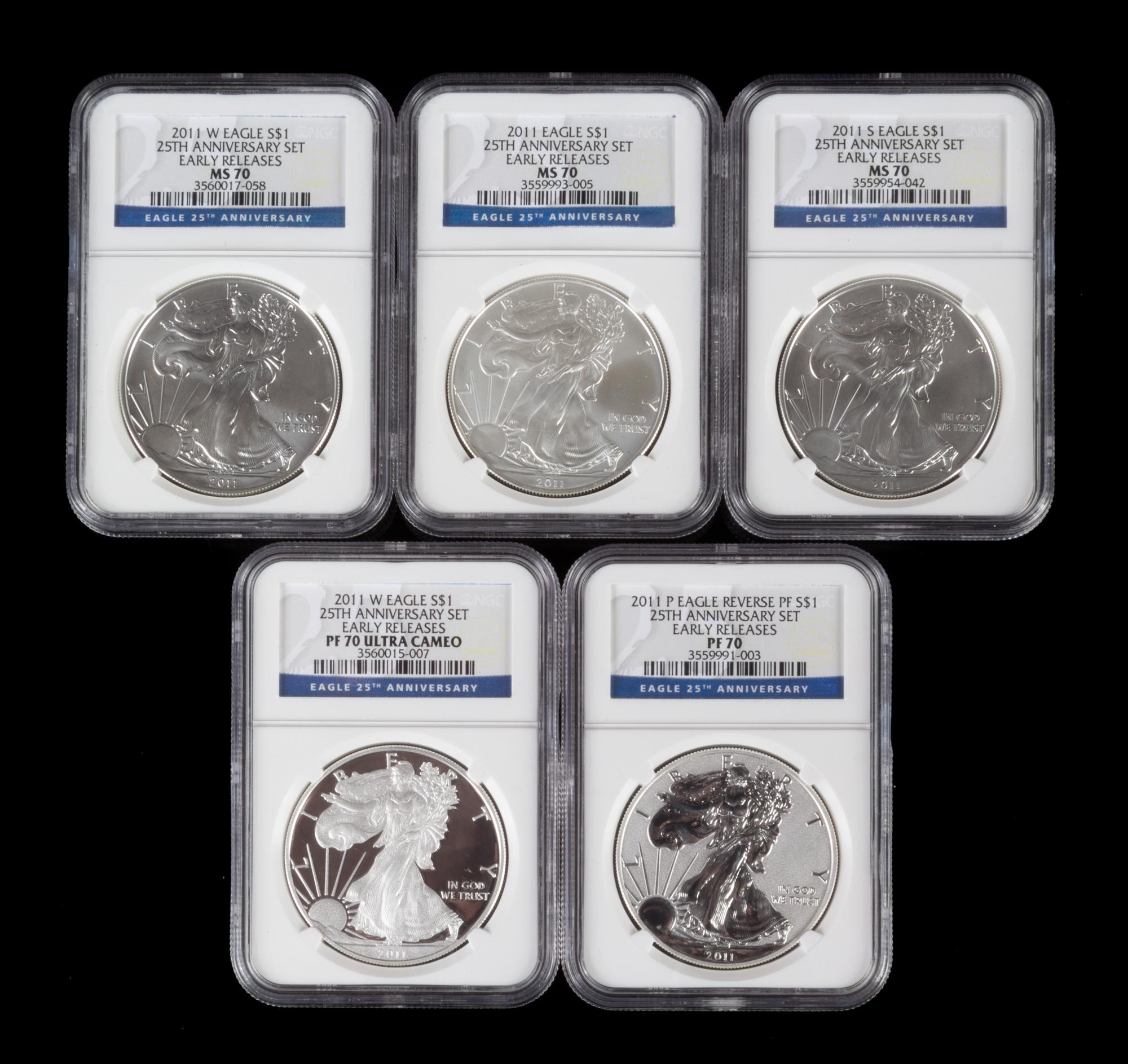 A 2011 Silver Eagle: Early Releases $1 Five Coin Set