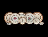 10 Chinese Export Famille Rose and Armorial Porcelain Wares