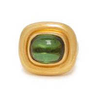 TIFFANY & CO., PALOMA PICASSO, GREEN TOURMALINE AND YELLOW GOLD RING
