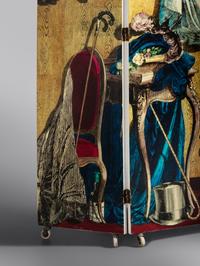 'Portico con Paesaggio' / 'Angolo di Spogliatoio' Folding Screen, c. 1956 Fornasetti Milano, Italy