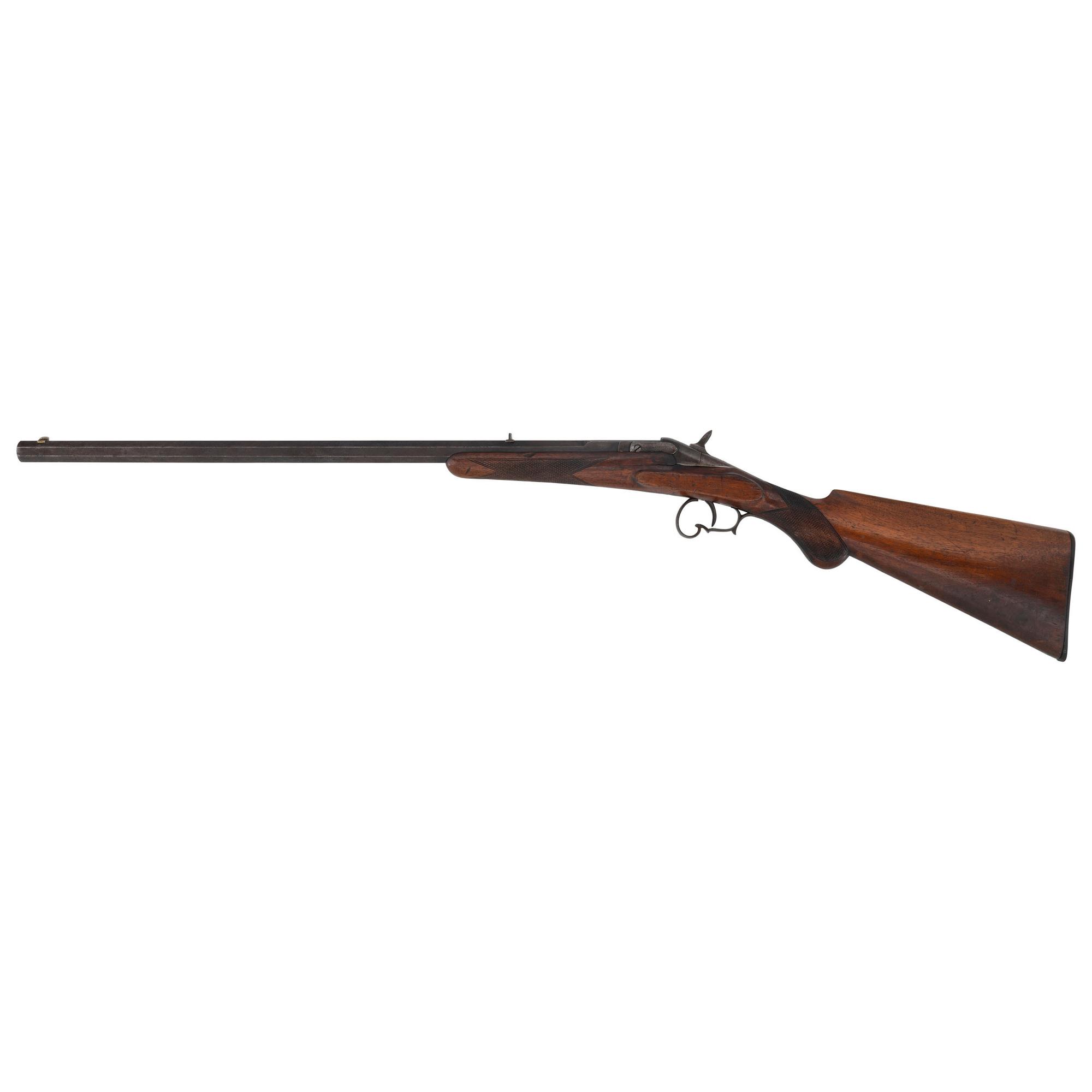 Belgian Warnant Flobert .32 Rimfire Rifle, Reproduction Pepperbox, and Brass Flare Pistol