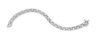 A 14 Karat White Gold and Diamond Bracelet, 19.50 dwts.