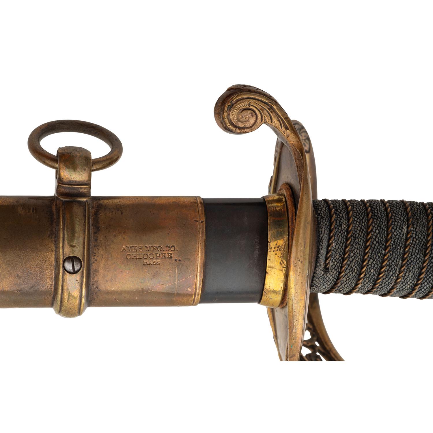 U.S. Model 1850 Staff & Field Officer's Sword Presented to Maj. Joseph Colburn, 59th Mass Inf. WIA at 2nd Bull Run and Petersburg