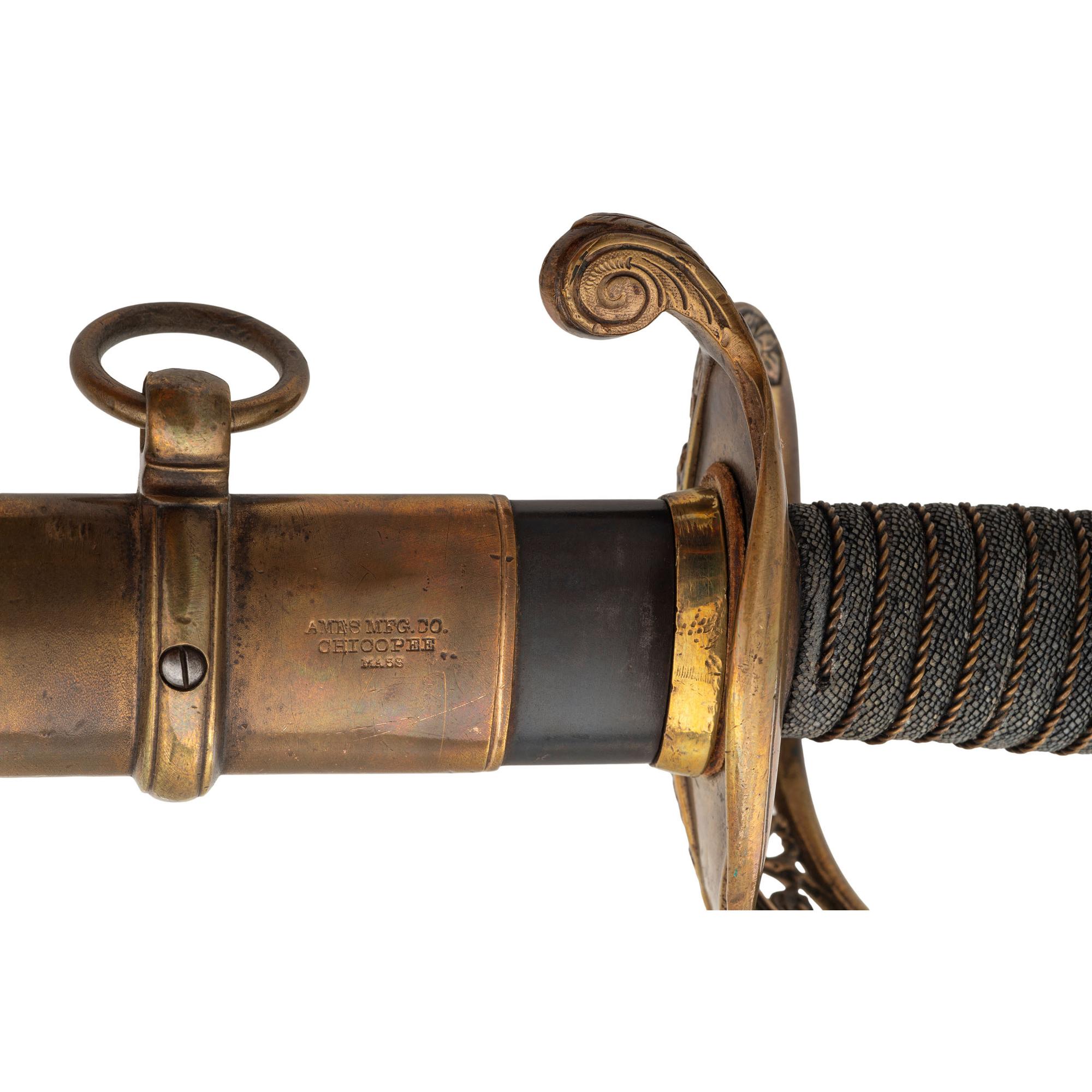 U.S. Model 1850 Staff & Field Officer's Sword Presented to Maj. Joseph Colburn, 59th Mass Inf. WIA at 2nd Bull Run and Petersburg