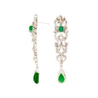 EMERALD AND DIAMOND EARRINGS