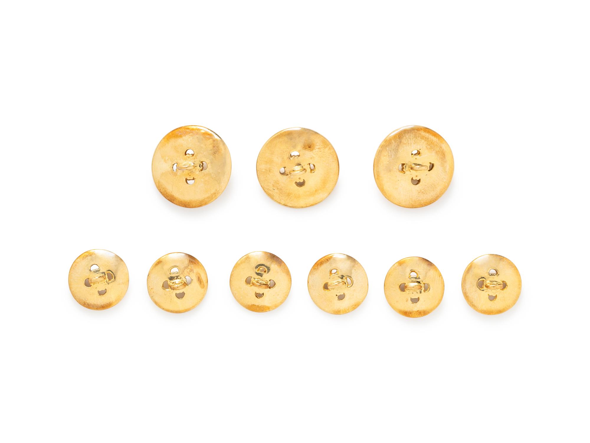 YELLOW GOLD BLAZER BUTTON SET