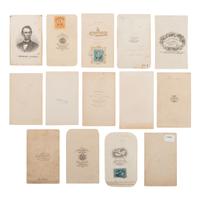 [Lincoln, Abraham] Group of 14 Carte de Visites of Lincoln and Family, incl. cousin Dennis Hanks