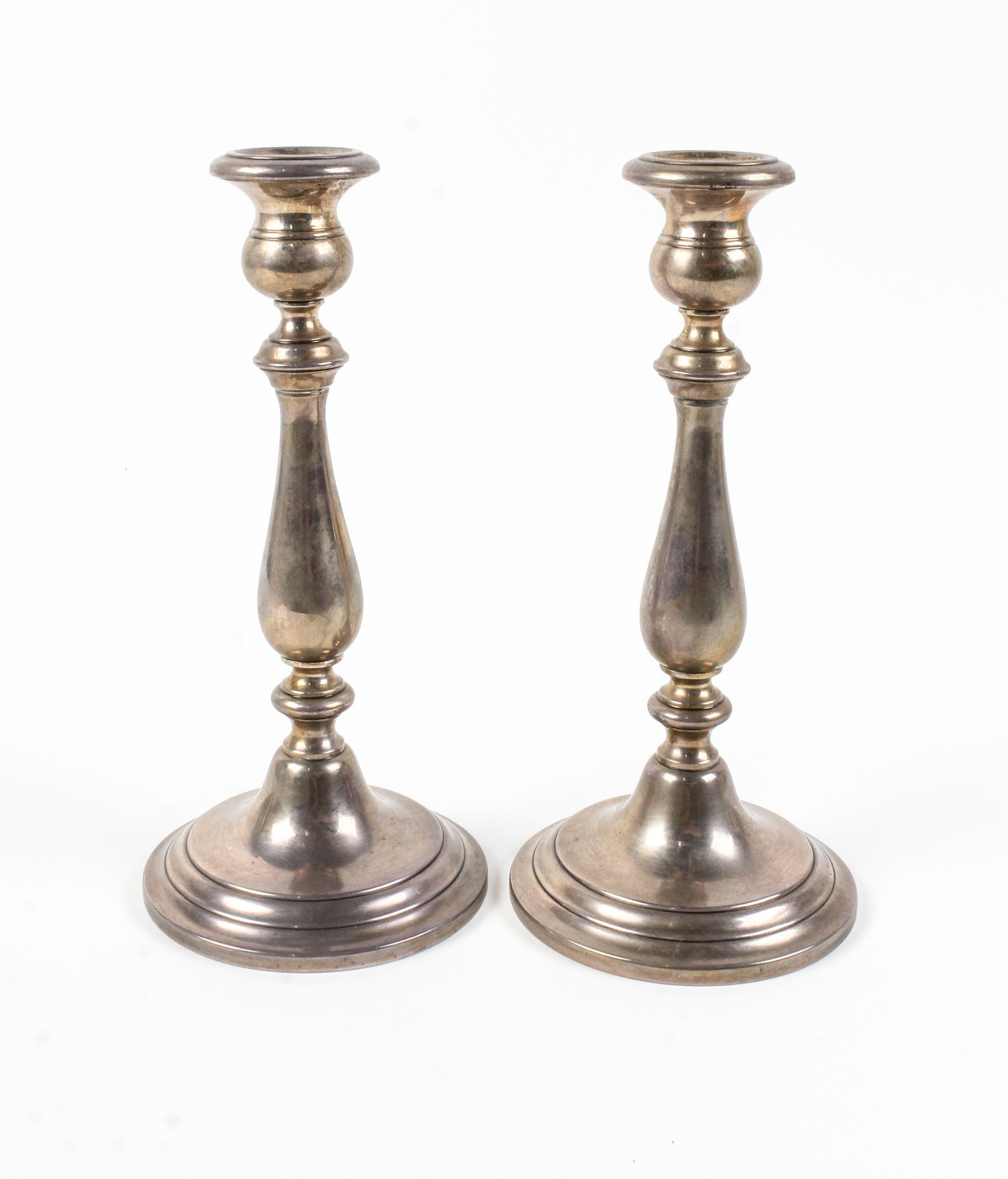 A Pair of American Silver Candlesticks Height 10 inches. — Gorham Mfg. Co., Providence, RI