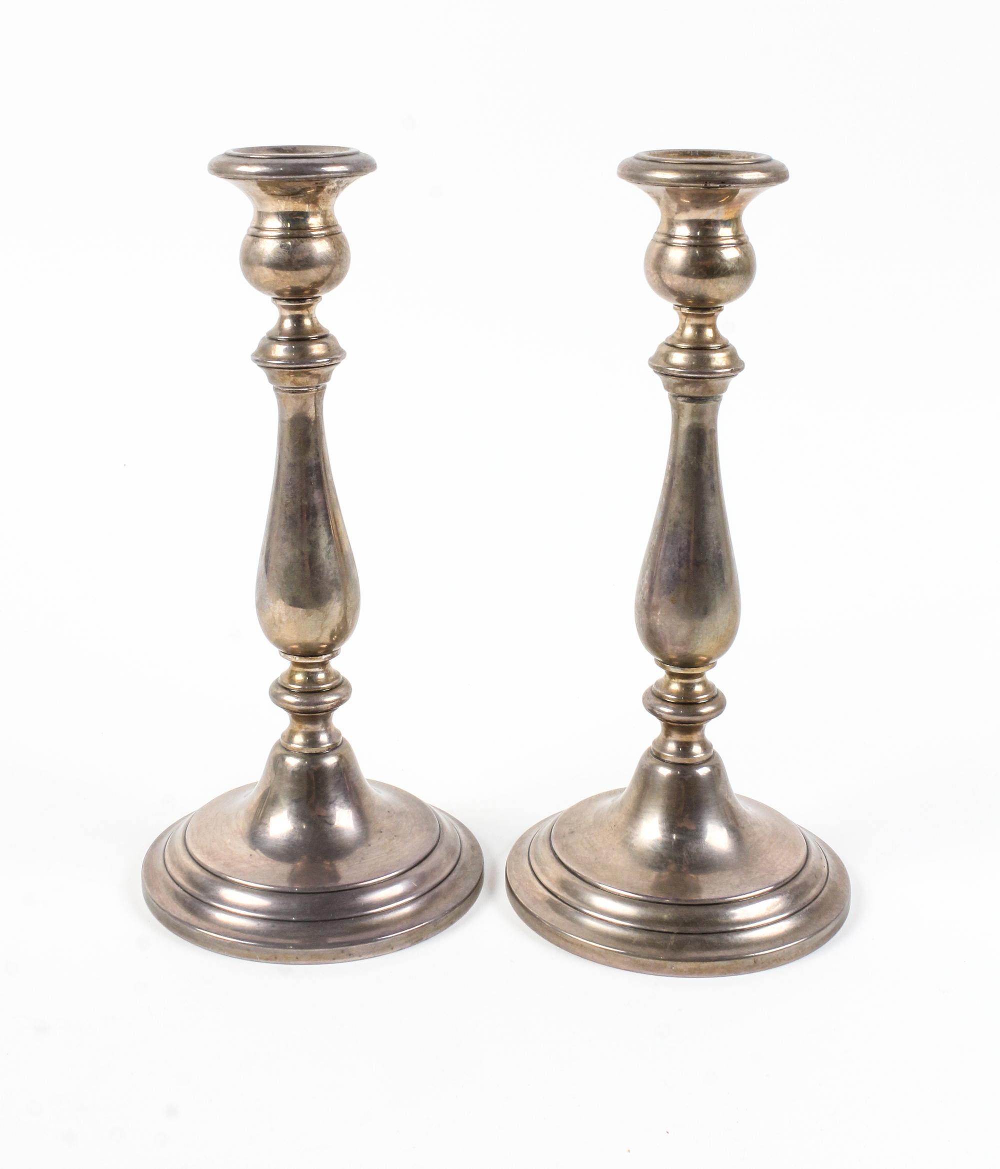 A Pair of American Silver Candlesticks Height 10 inches. — Gorham Mfg. Co., Providence, RI