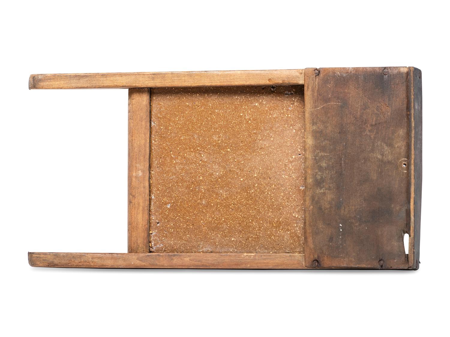 A Western Reserve Pottery Co. Miniature or Toy Stoneware and Wood 'Common Sense' Washboard