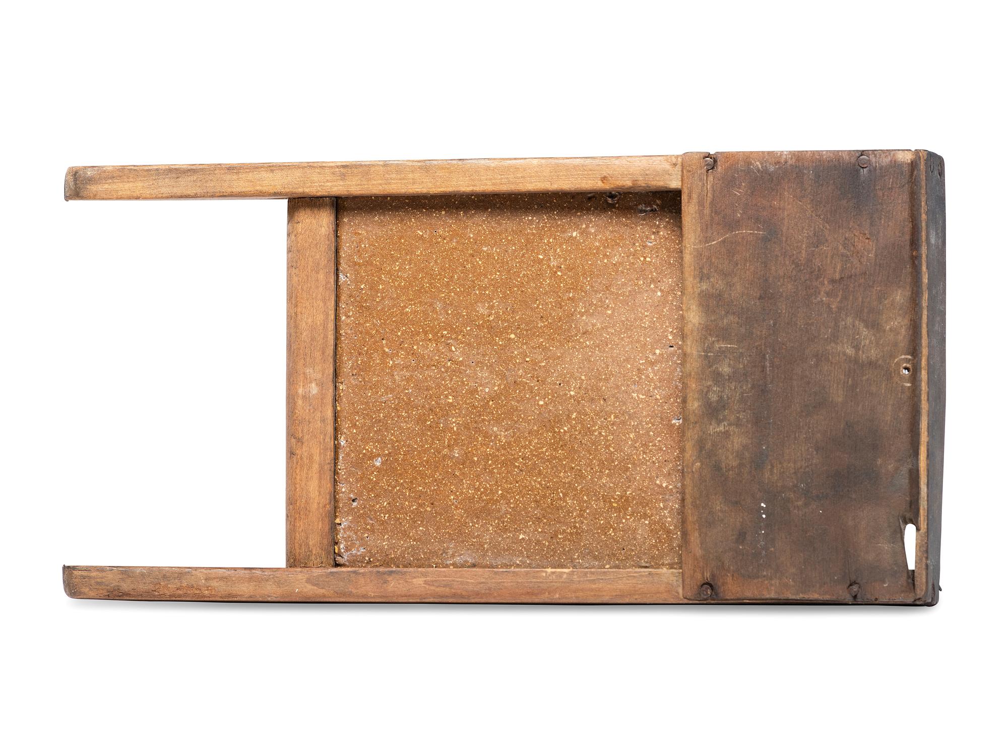 A Western Reserve Pottery Co. Miniature or Toy Stoneware and Wood 'Common Sense' Washboard