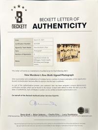 A New York Yankees New Murderer's Row Photograph Signed by Joe DiMaggio, Frank Crosetti, Bill Dickey and George Selkirk (Beckett Authentication Services)