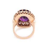 AMETHYST AND DIAMOND RING