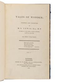 [SCOTT, Walter, Sir (1771-1832)]. LEWIS, Matthew Gregory (1775-1818). Tales of Wonder . London: W. Bulmer and Co. for the author, 1801 [but 1800].