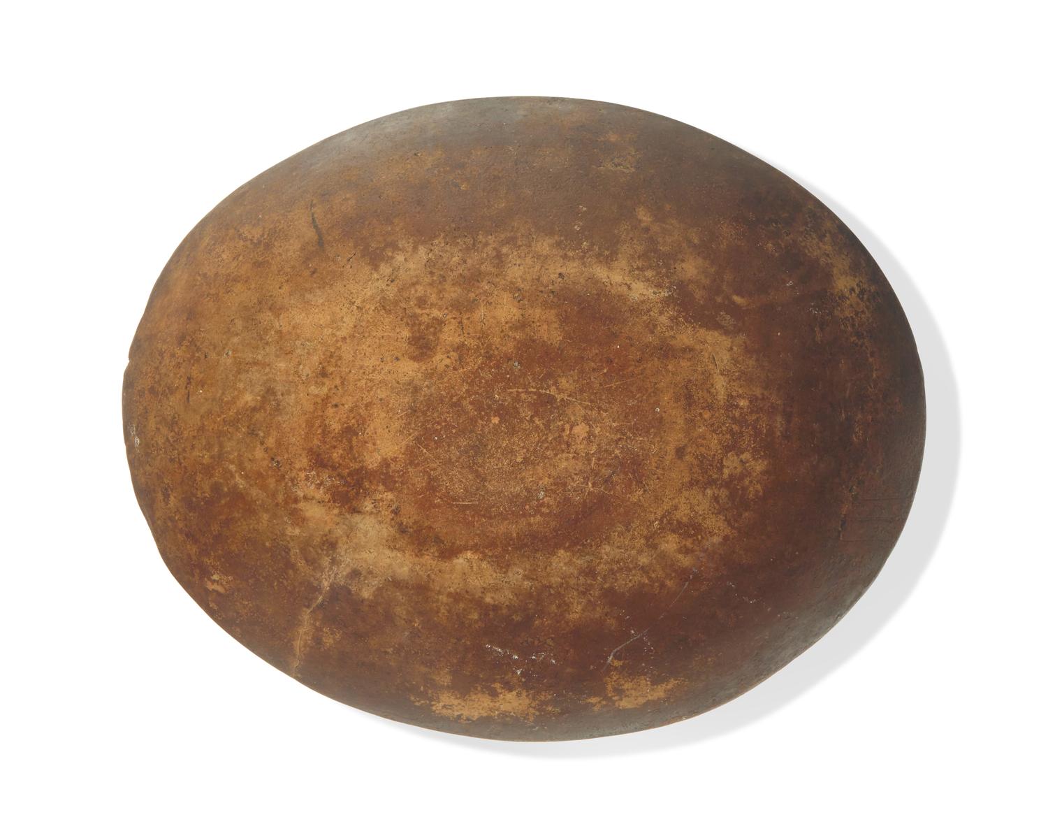 A Large Oval Slip-Decorated Redware Dish, Pennsylvania, Late 18th Century
