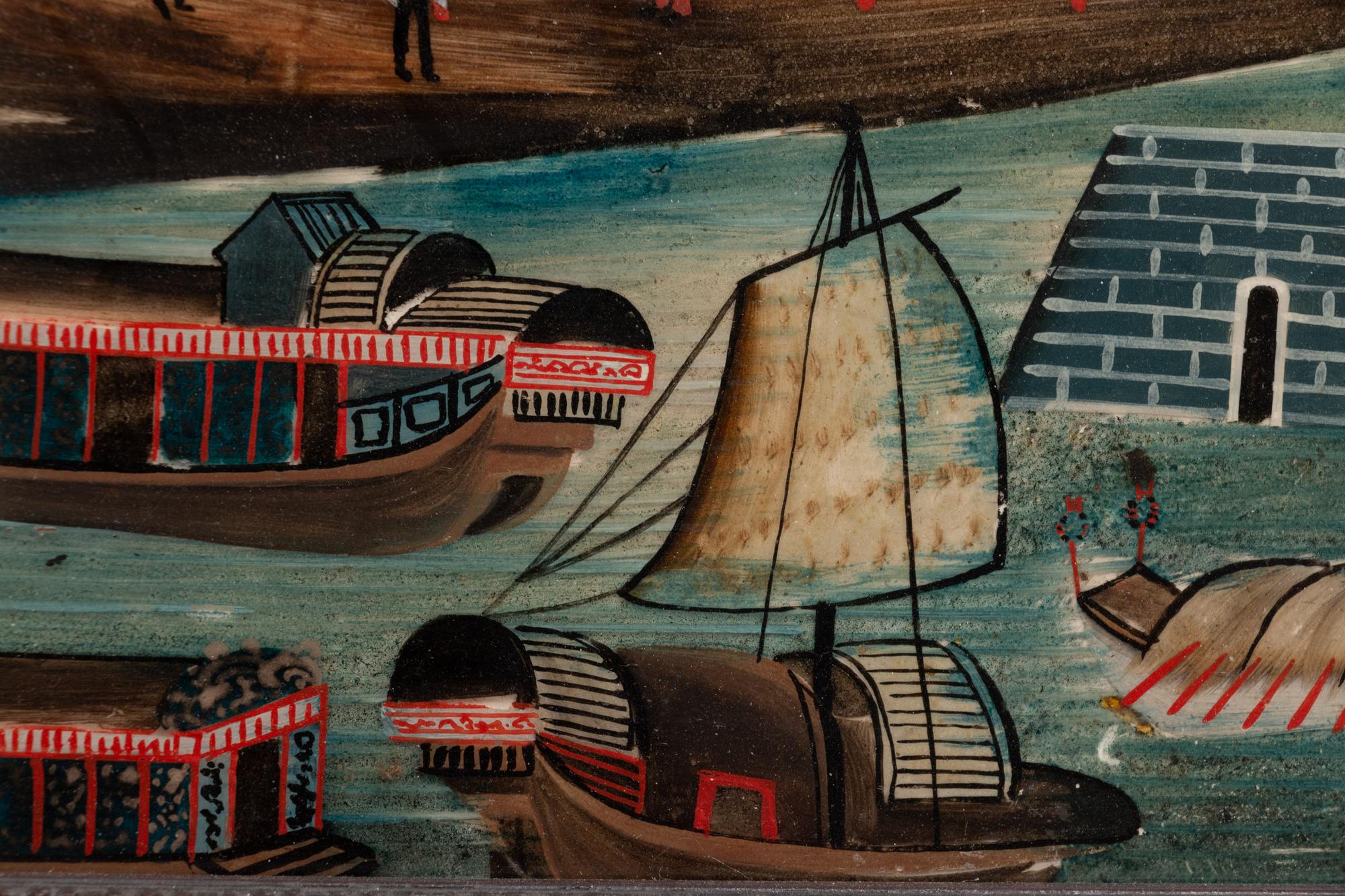 A Chinese Export Reverse Painting on Glass