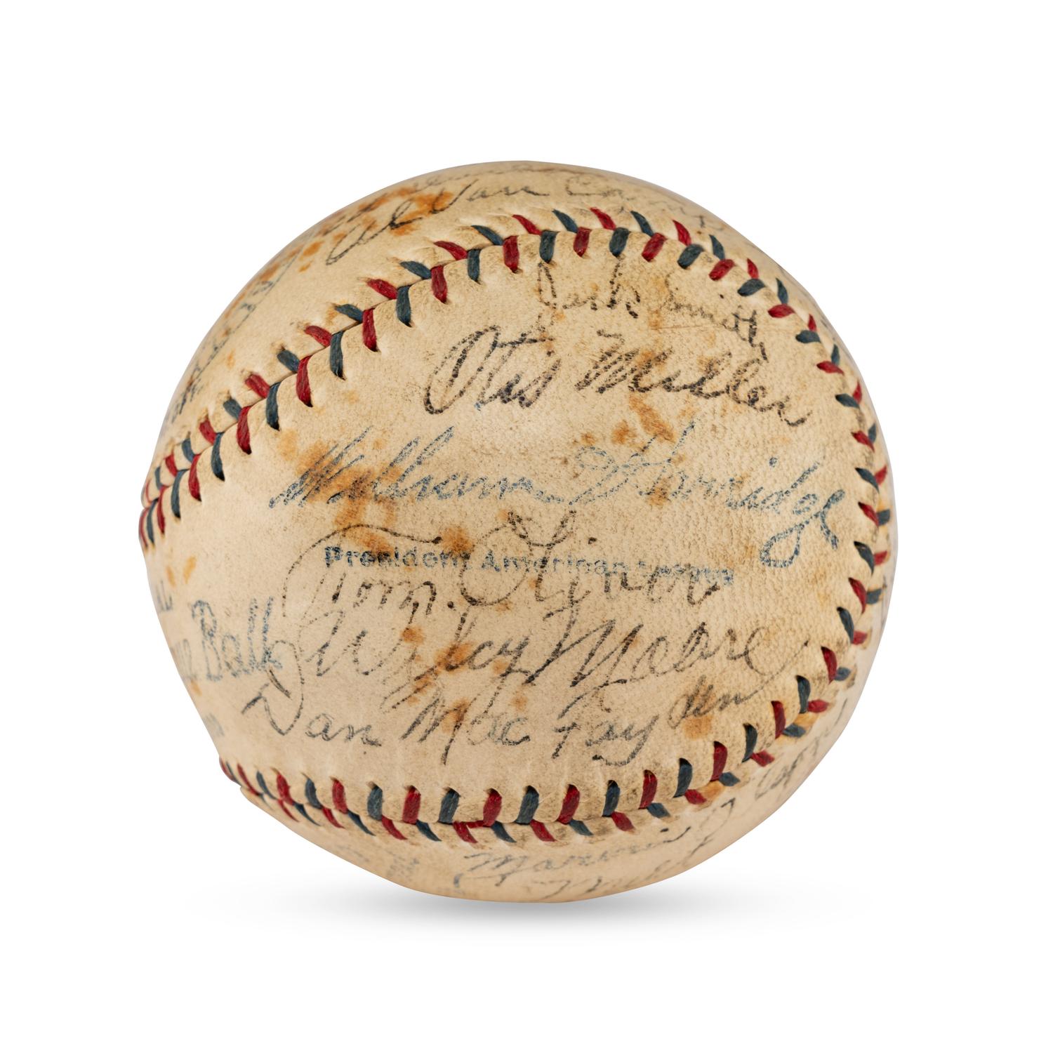 A 1931 Boston Red Sox Team Signed Autograph Baseball (Beckett Authentication Services)