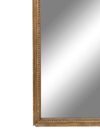 A Louis XVI Style Carved and Gray Painted Pier Mirror