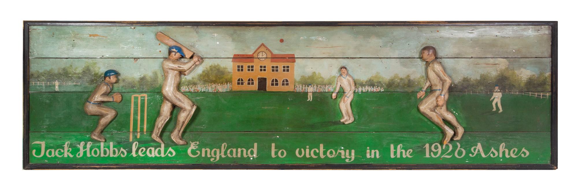 An English Carved and Polychromed Panel