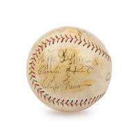 A 1930 Chicago Cubs Team Signed Autograph Baseball with Rogers Hornsby, Hack Wilson, Kiki Cuyler and Gabby Hartnett (Beckett Authentication Services Letter)