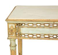 An Italian Painted and Parcel Gilt Console Table