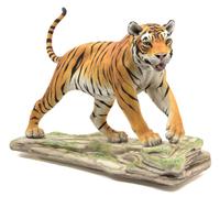 A Boehm Porcelain Figure of a Tiger Height 13 x length 19 1/2 inches. — 20TH CENTURY