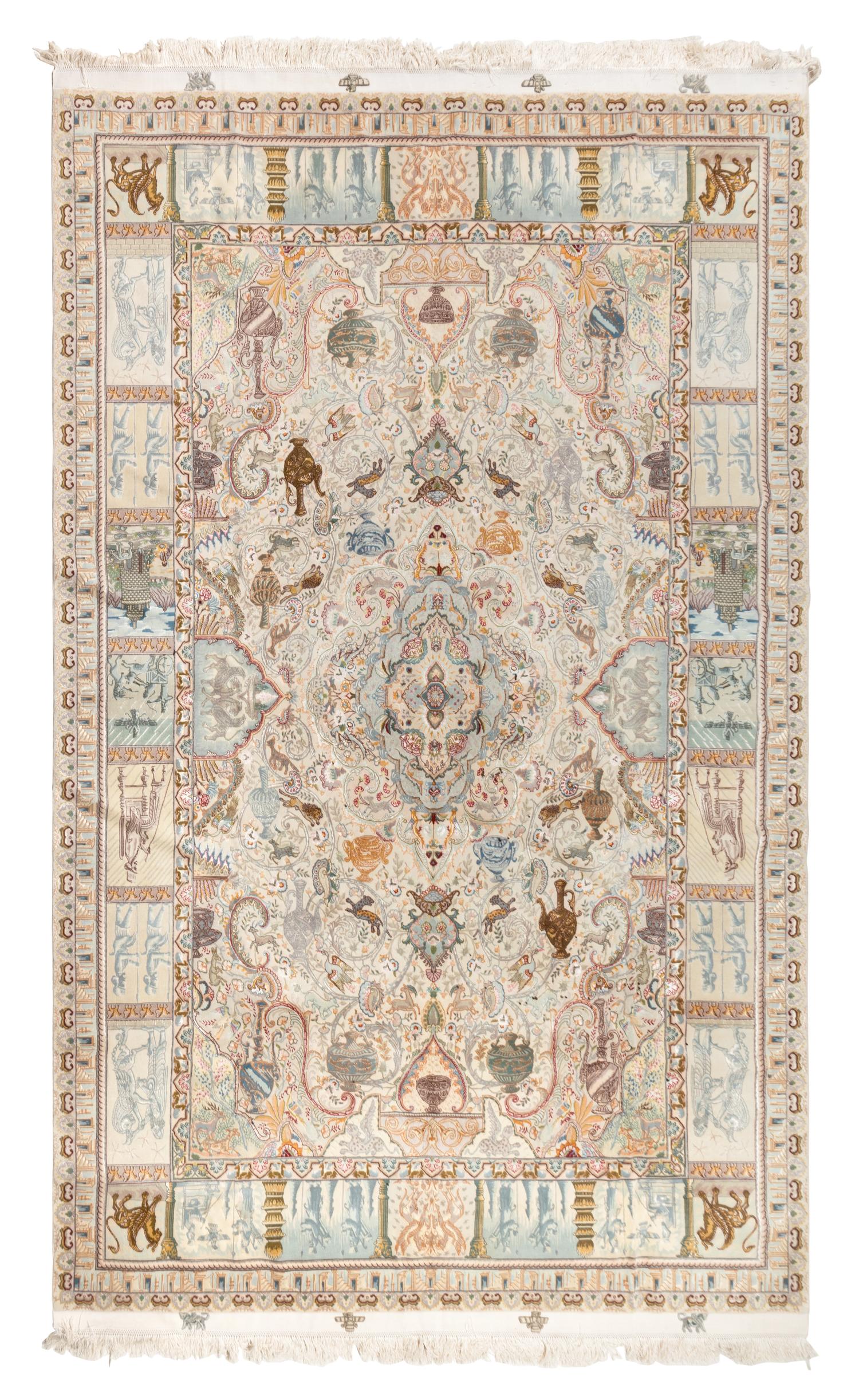 A Tabriz Pictorial Rug