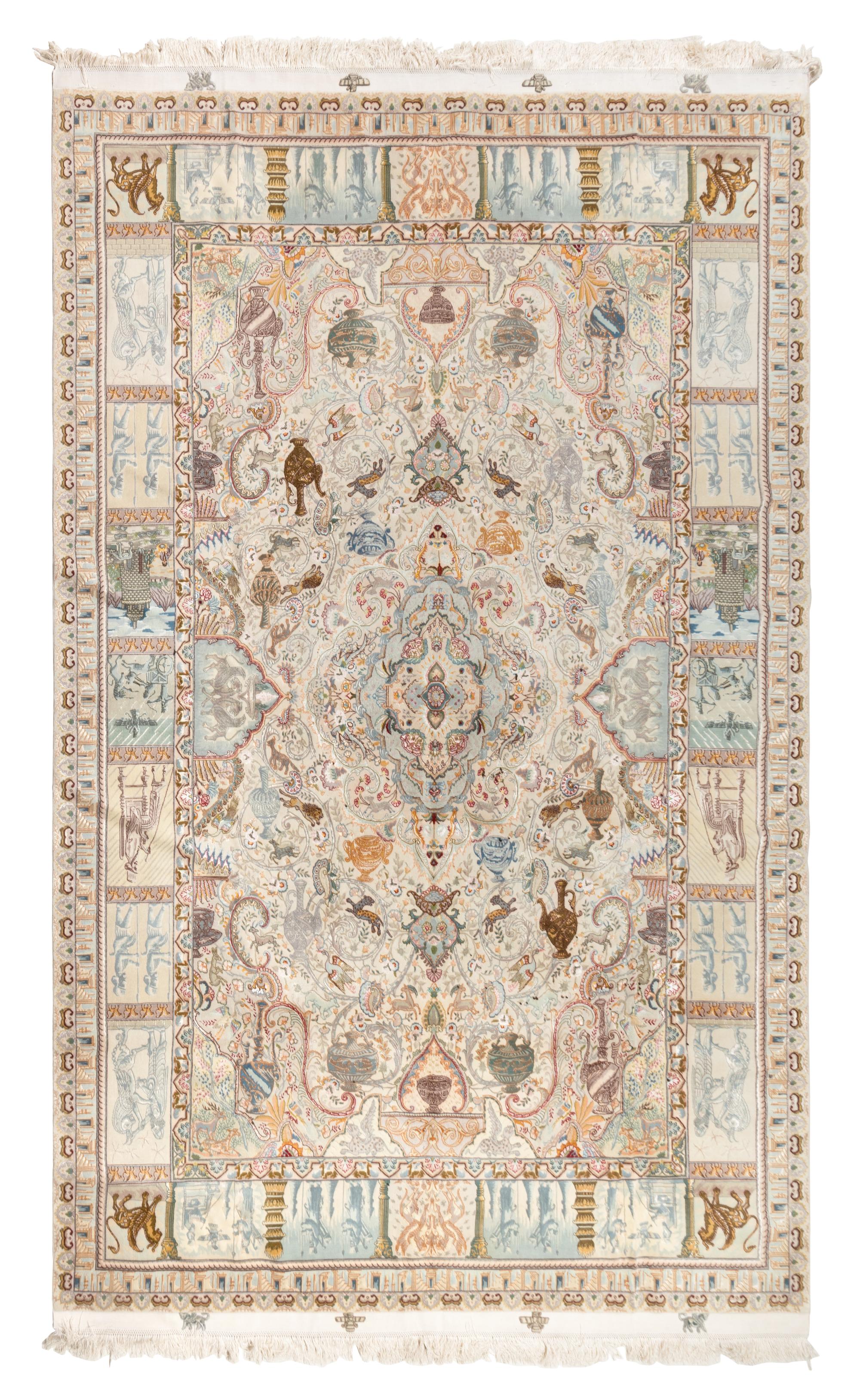 A Tabriz Pictorial Rug