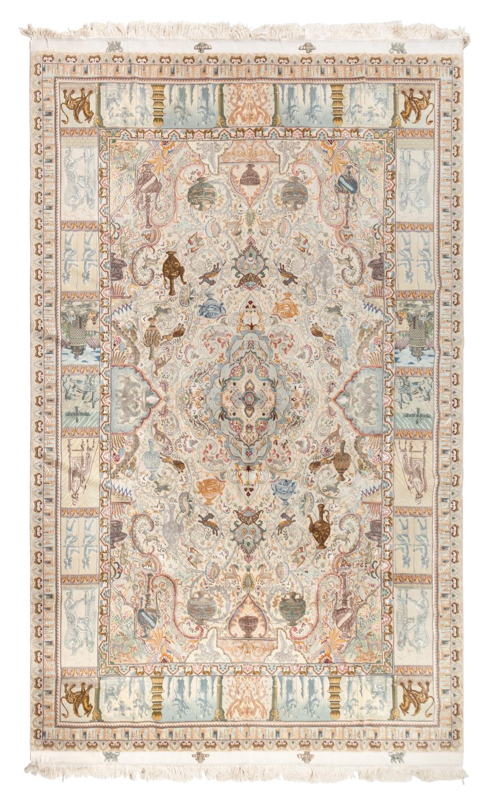 A Tabriz Pictorial Rug