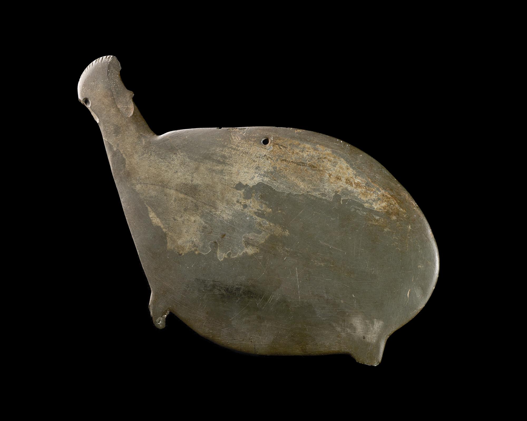 An Egyptian Greywacke Cosmetic Palette in the Form of a Hippopotamus