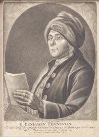 After Charles Nicolas Cochin II (French, 1715-1790), A Mezzotint of Benjamin Franklin, or "D. Benjamin Fraencklin. Grand Commissaire plenipotentiare du Congres d'Amerique en France ne a Boston 1706. en 17. Janvier."