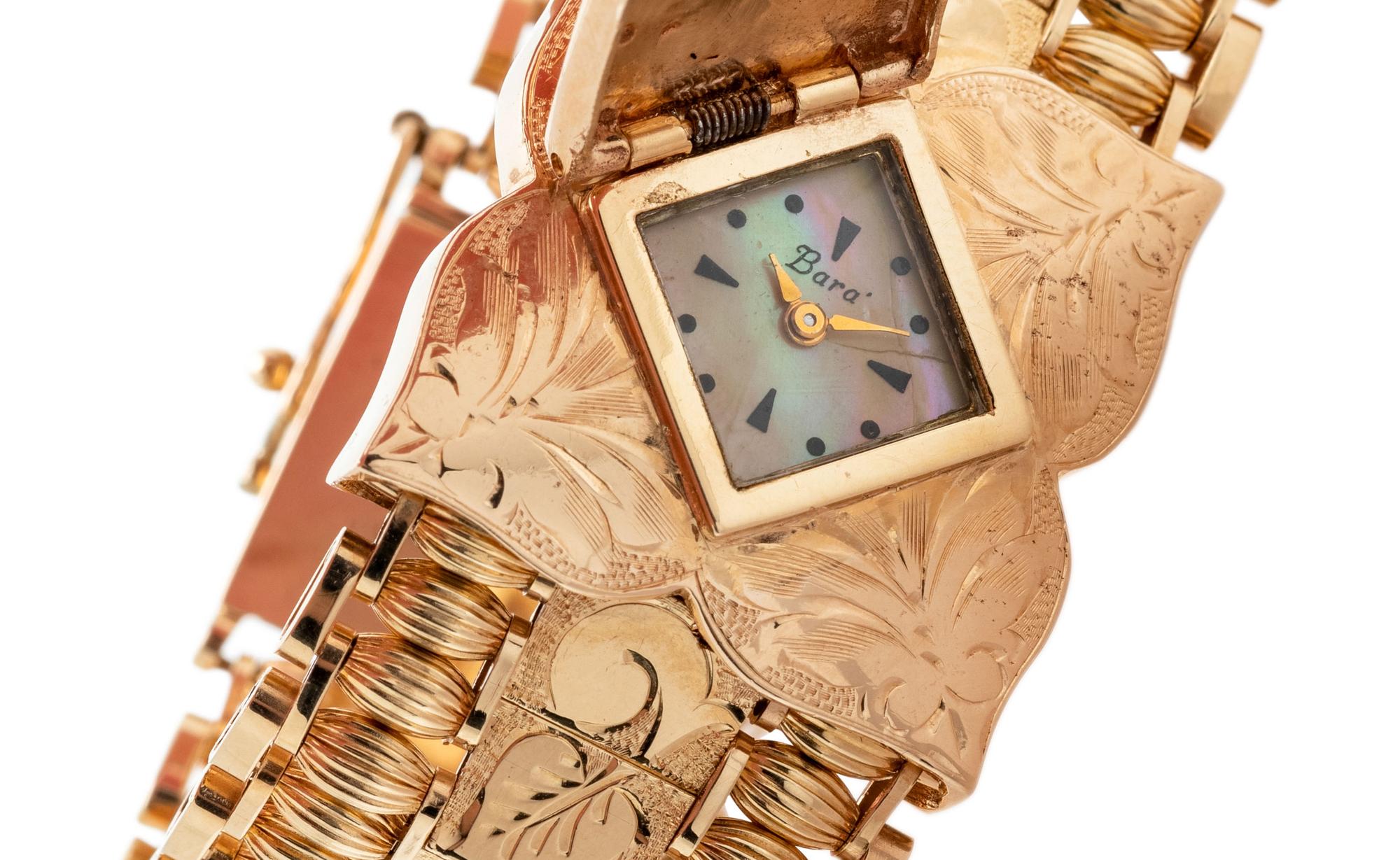 BARA, YELLOW GOLD SURPRISE WATCH