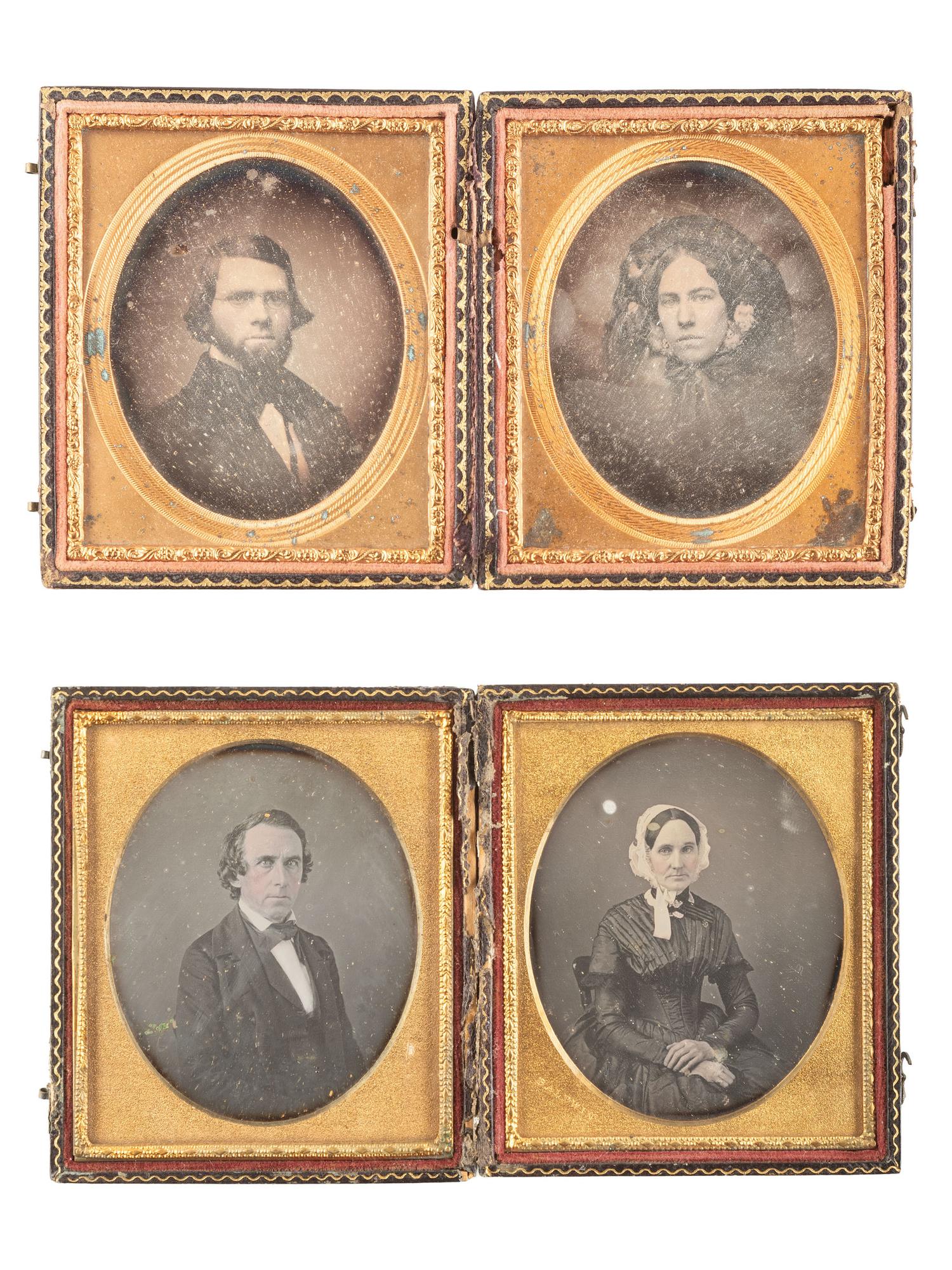 [EARLY PHOTOGRAPHY]. 19 pairs of sixth plate daguerreotype portraits of couples, 38 images in total.