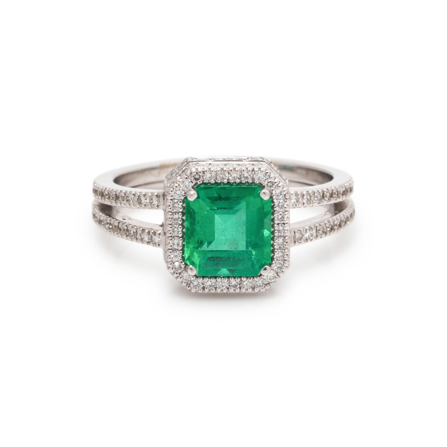 EMERALD AND DIAMOND RING