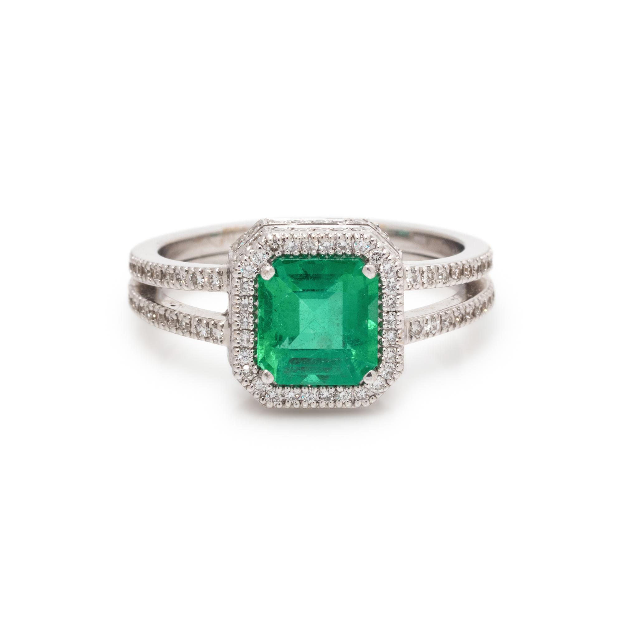 EMERALD AND DIAMOND RING