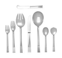 A Georg Jensen Parallel Silver Flatware Service