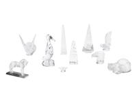 A Collection of Lalique, Daum, and Other Glass Animal Figures or Desk Objects