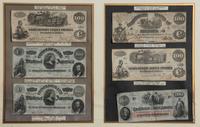 [OBSOLETE] A Collection of Twenty-Five Obsolete American Bank Notes in Two Frames